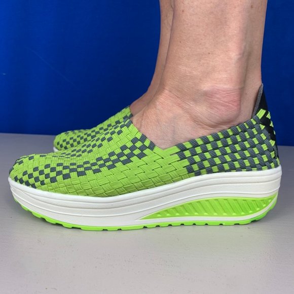 Shoes - Stretchy Platform Slip On Shoes